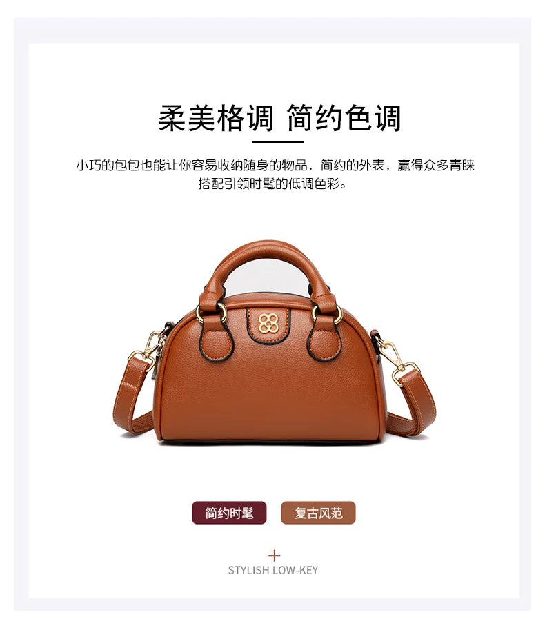 Luxury PU Leather Small Crossbody Bag Women’s Simple Handbag Versatile Shoulder Bag for Daily Use