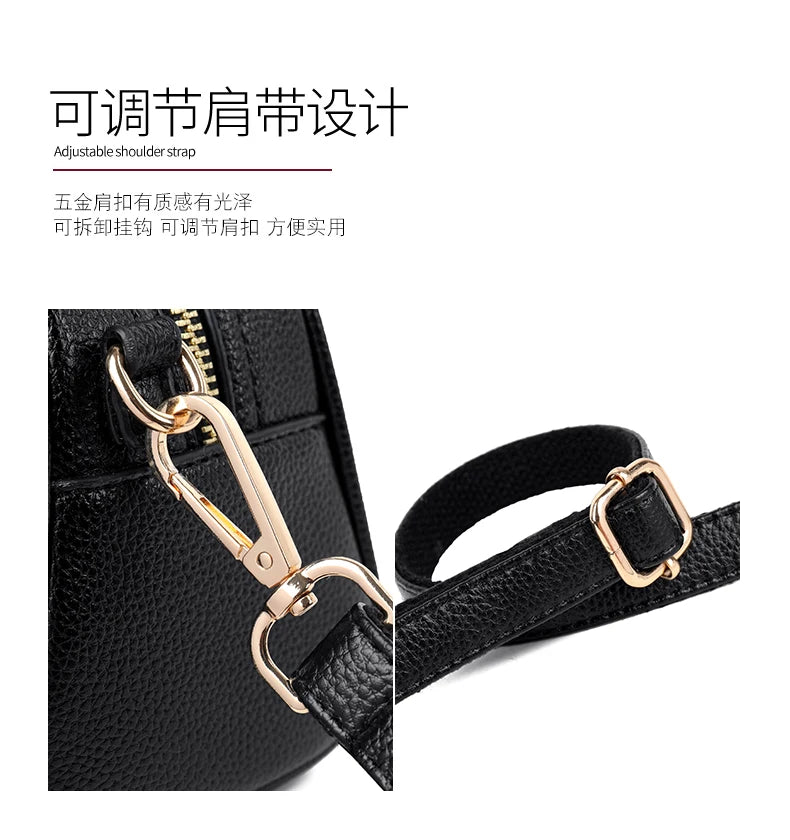 Luxury PU Leather Small Crossbody Bag Women’s Simple Handbag Versatile Shoulder Bag for Daily Use