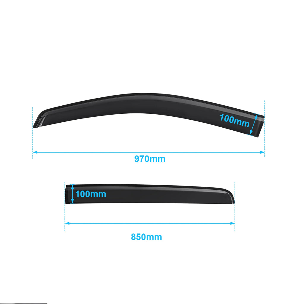 Sun Rain Guard Window Dflectors Window Visor  for Ford Ranger Raptor Next Gen 2023 2024 Double Cabin Model Weather Shield  4PCS