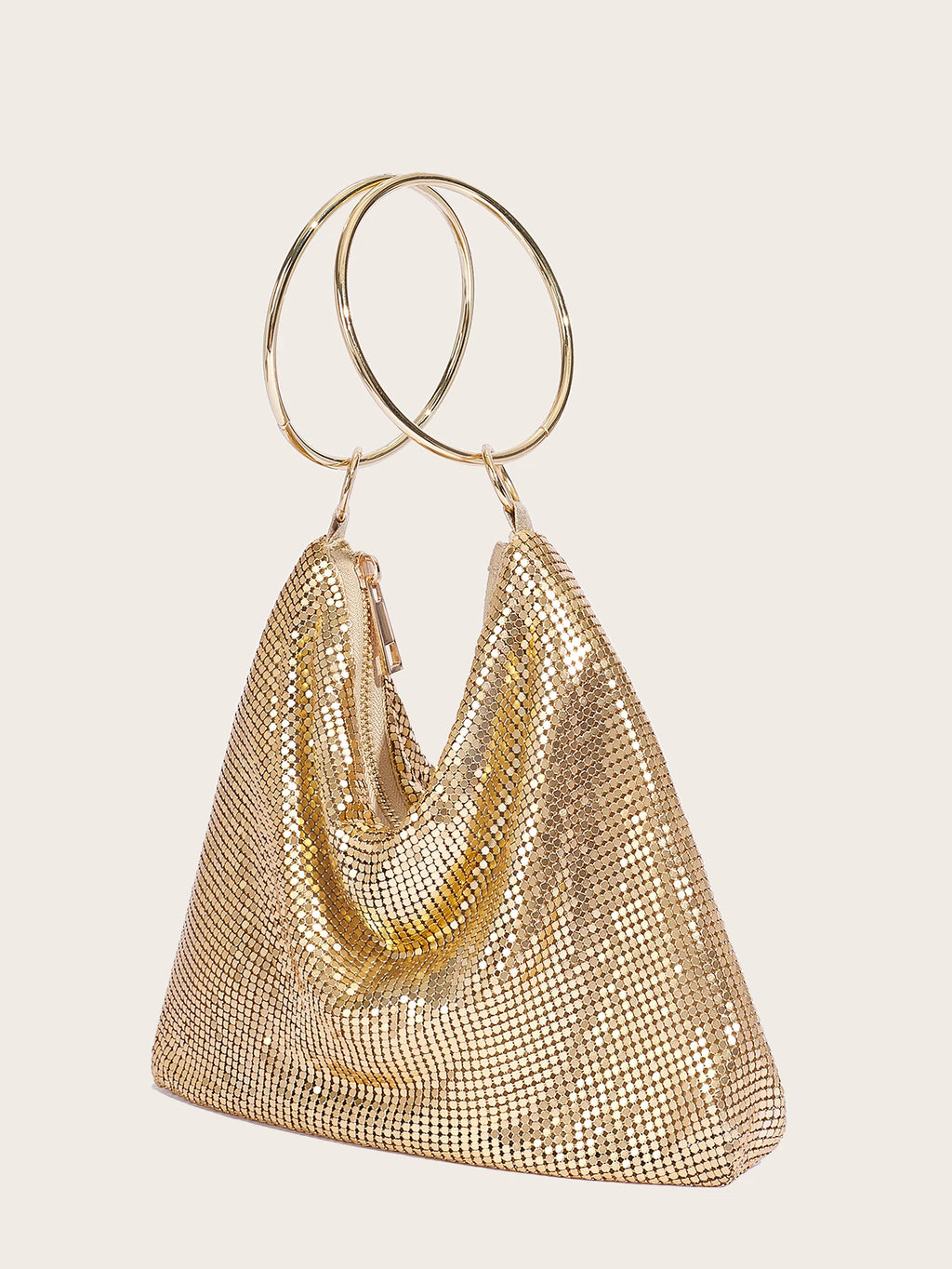 2024 Fashion Evening Bag Party Handbag for Women Large Capacity Gold Bag Aluminum Sheet Purse