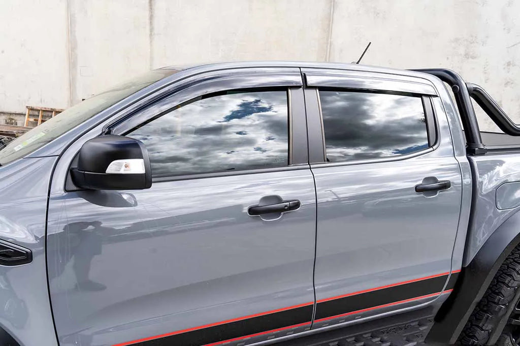 Sun Rain Guard Window Dflectors Window Visor  for Ford Ranger Raptor Next Gen 2023 2024 Double Cabin Model Weather Shield  4PCS