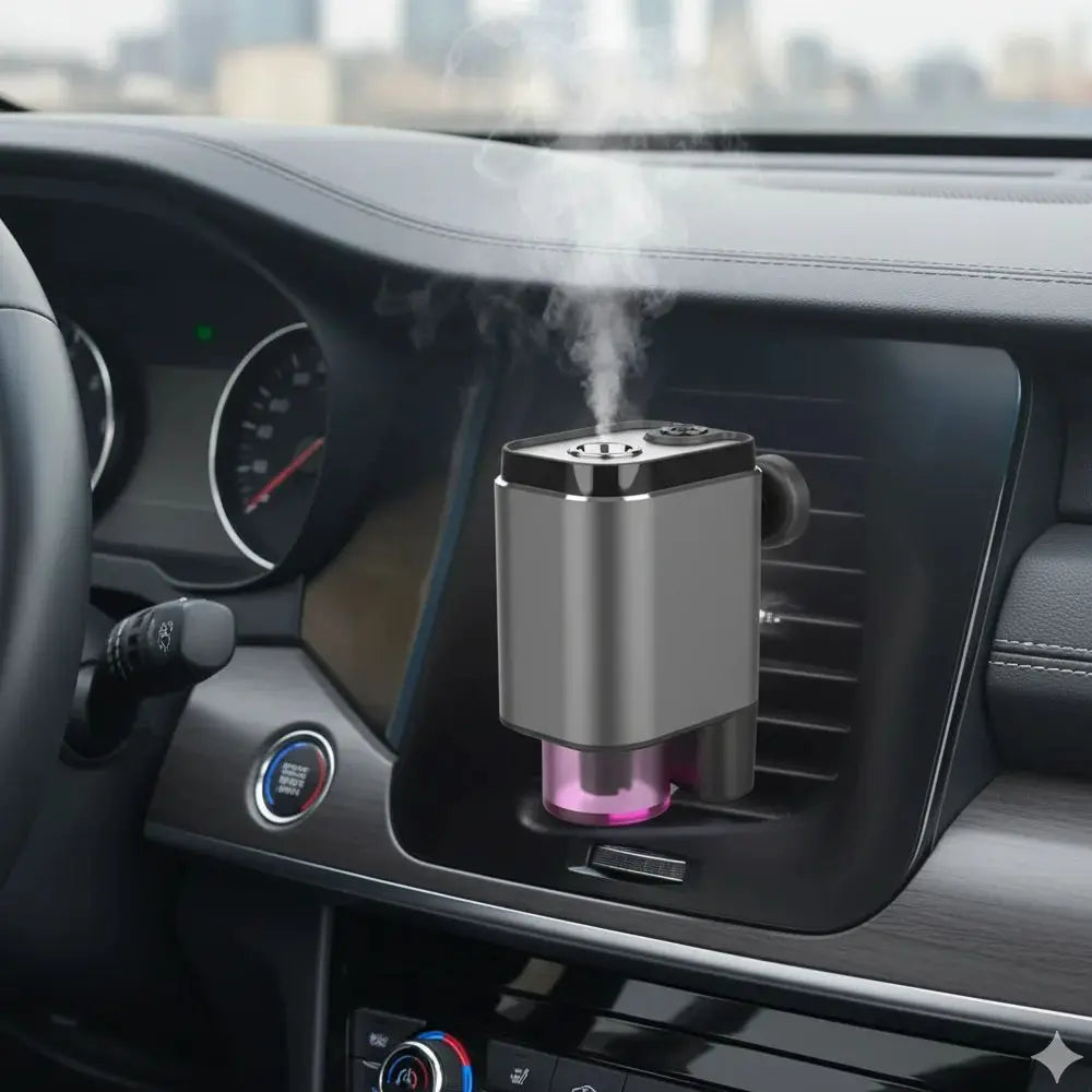 Smart Car Aromatherapy Diffuser Essential Oil Mist Humidifier Air Freshener Vent Clip Fragrance Diffuser For Auto Aromatherapy