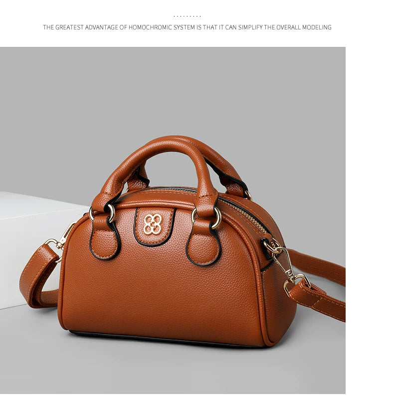 Luxury PU Leather Small Crossbody Bag Women’s Simple Handbag Versatile Shoulder Bag for Daily Use