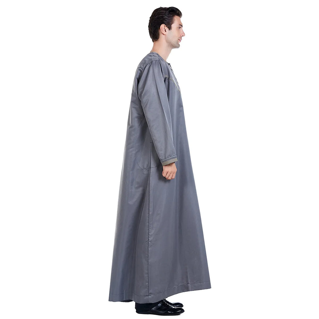 Muslim Men Abaya Robes Arab Middle Eastern Jubba Thobe Islam Clothing Kaftan Dress  Saudi Caftan