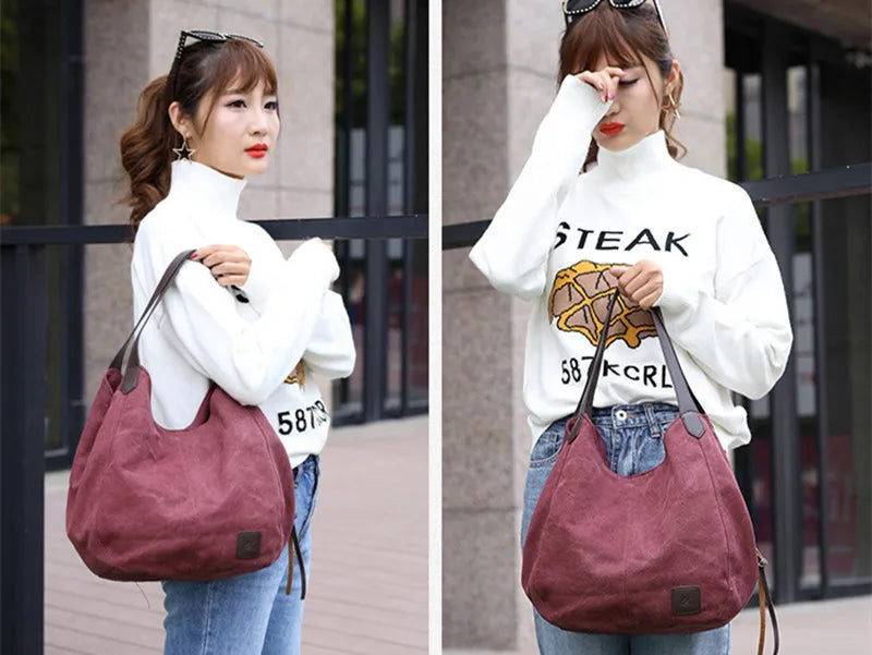 Gusure Luxury Handbags Women Travel Bags Designer Canvas High Capacity Crossbody Shoulder Bag Ladies Casual Tote bolsa