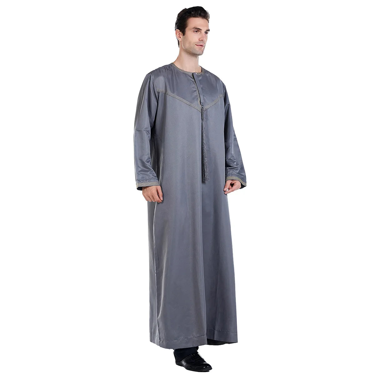 Muslim Men Abaya Robes Arab Middle Eastern Jubba Thobe Islam Clothing Kaftan Dress  Saudi Caftan