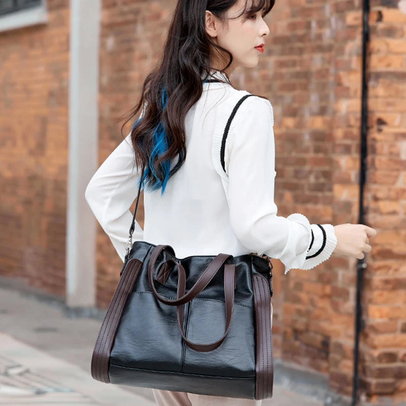 Luxury Design Handbags Women PU Leather Top-handle Crossbody Bags Female Shoulder Bag Large Capacity Shopper Totes bolso mujer