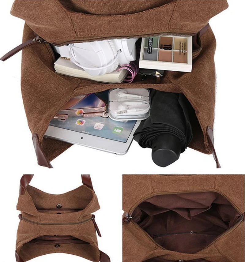 Gusure Luxury Handbags Women Travel Bags Designer Canvas High Capacity Crossbody Shoulder Bag Ladies Casual Tote bolsa