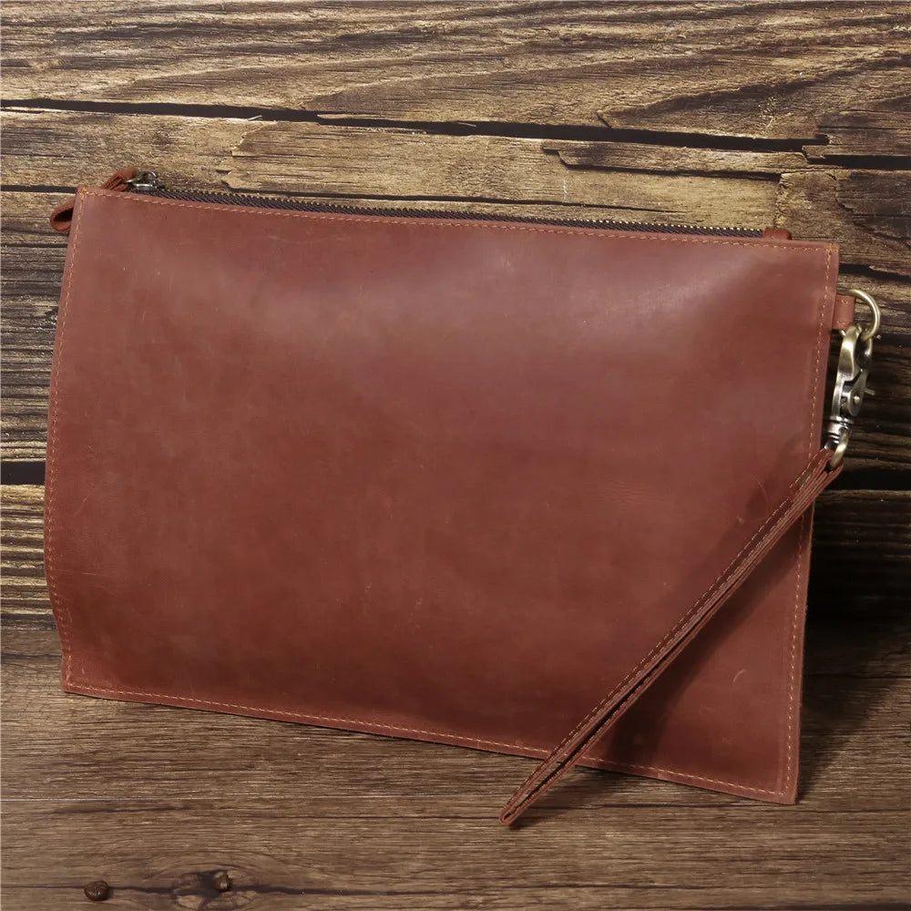 Men's Clutch Bags for men Genuine Leather Hand Bag Male Long Money Wallets Mobile Phone Pouch Man Party Clutch Card Holder