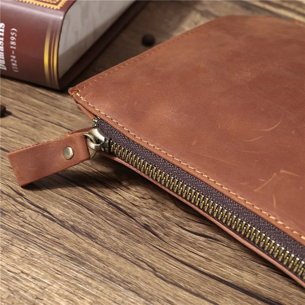 Men's Clutch Bags for men Genuine Leather Hand Bag Male Long Money Wallets Mobile Phone Pouch Man Party Clutch Card Holder