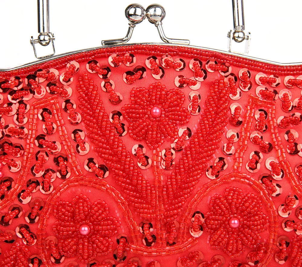 New Fashion Retro Women Evening Bags Beaded Ladies Clutch Purse Shoulder Chain Wedding Party Handbags Bags Purses and Handbags