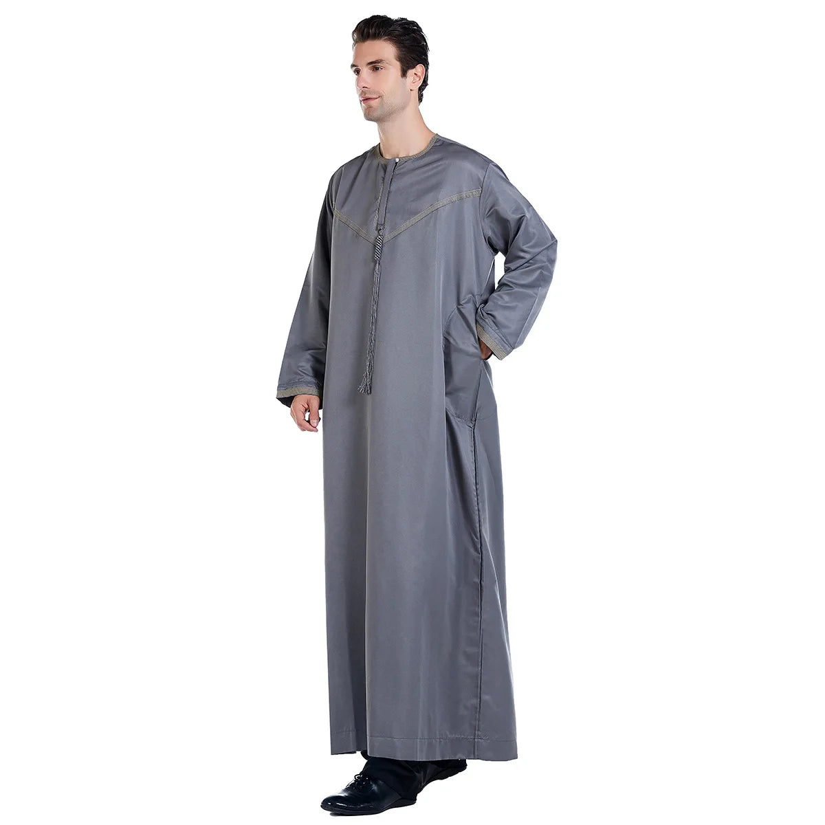 Muslim Men Abaya Robes Arab Middle Eastern Jubba Thobe Islam Clothing Kaftan Dress  Saudi Caftan