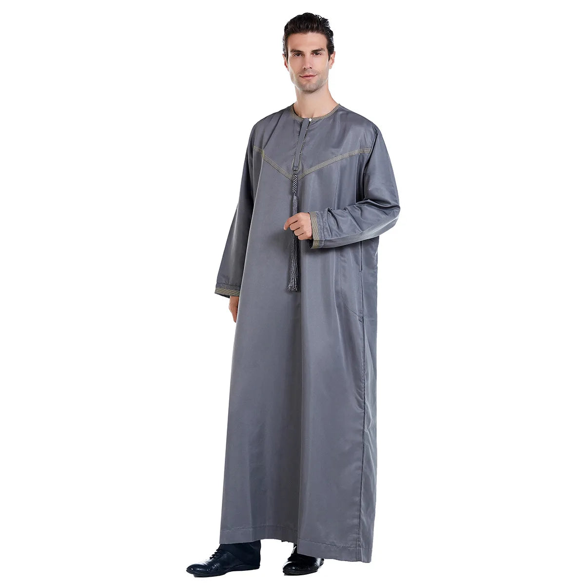 Muslim Men Abaya Robes Arab Middle Eastern Jubba Thobe Islam Clothing Kaftan Dress  Saudi Caftan