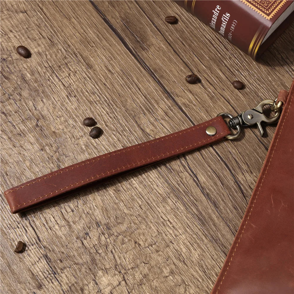 Men's Clutch Bags for men Genuine Leather Hand Bag Male Long Money Wallets Mobile Phone Pouch Man Party Clutch Card Holder