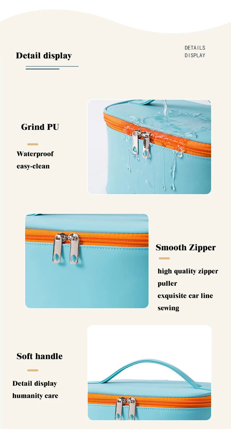 Women's Cosmetic Bag Make Up Organizer Travel Make Up Necessaries Organizer Zipper Makeup Case Pouch Toiletry Kit Bags