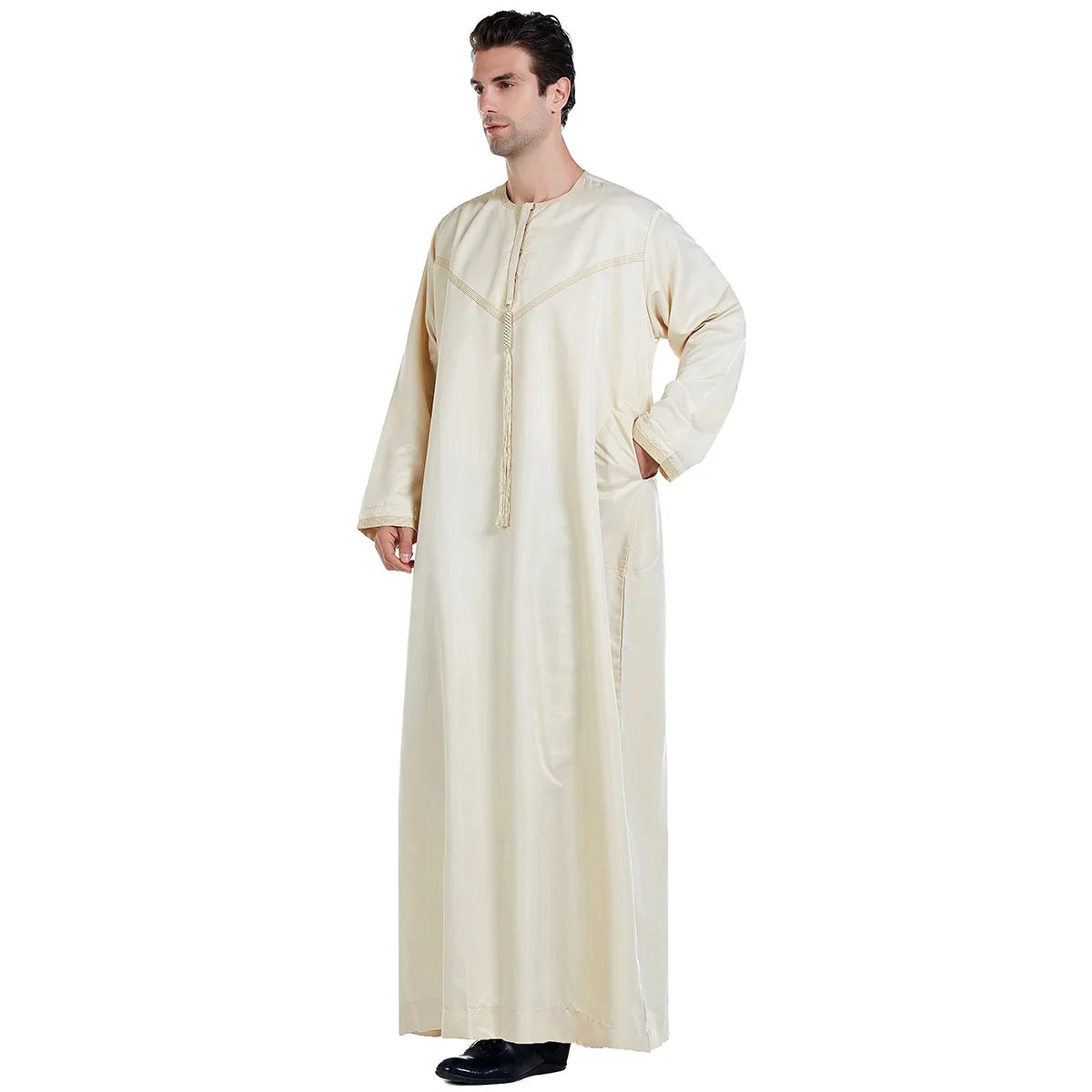 Muslim Men Abaya Robes Arab Middle Eastern Jubba Thobe Islam Clothing Kaftan Dress  Saudi Caftan