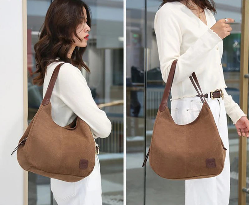 Gusure Luxury Handbags Women Travel Bags Designer Canvas High Capacity Crossbody Shoulder Bag Ladies Casual Tote bolsa