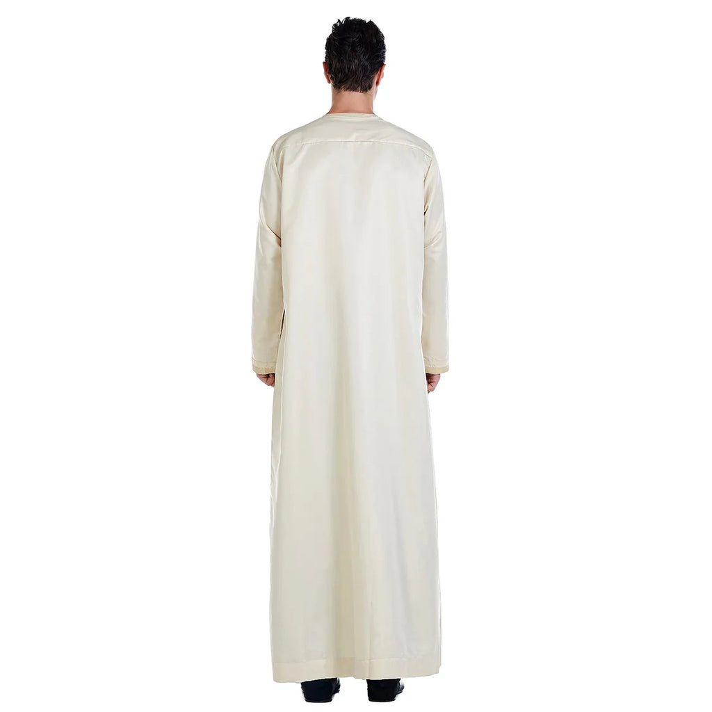 Muslim Men Abaya Robes Arab Middle Eastern Jubba Thobe Islam Clothing Kaftan Dress  Saudi Caftan