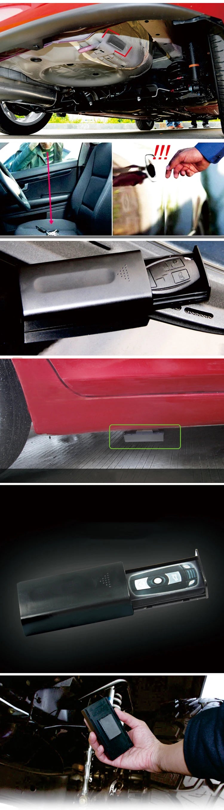 New Car Key Holder Hidden Storage Secret Creative Magnetic Black Safe Box For Home Office Car Truck Caravan Outdoor Stash