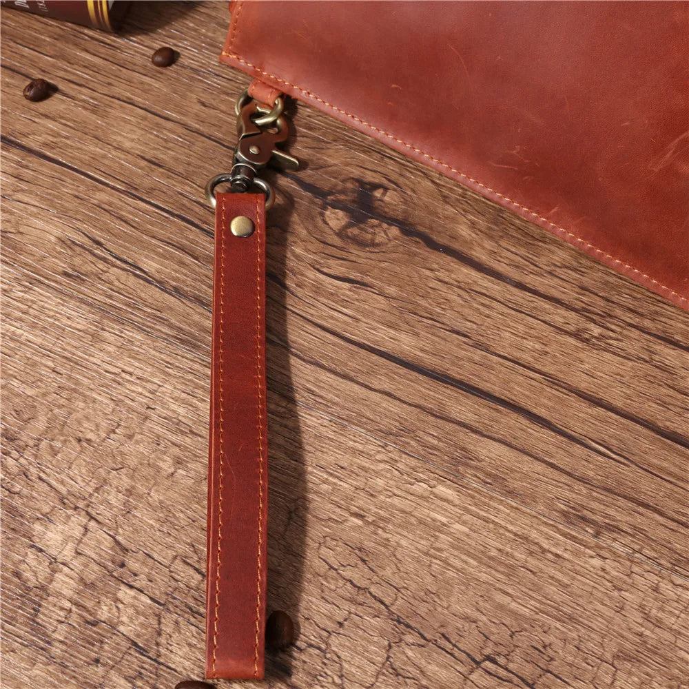 Men's Clutch Bags for men Genuine Leather Hand Bag Male Long Money Wallets Mobile Phone Pouch Man Party Clutch Card Holder