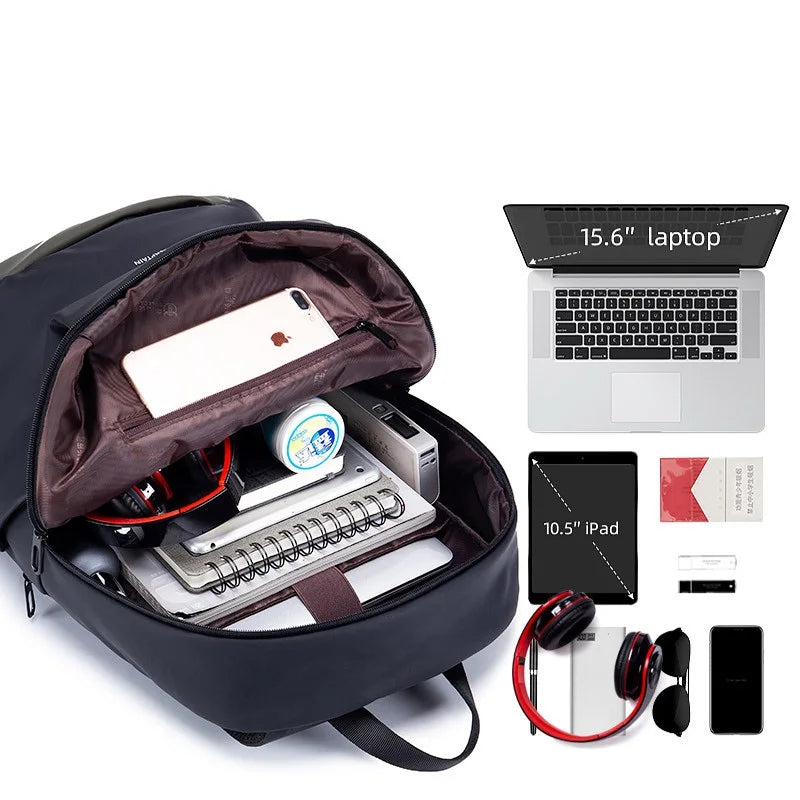 Men School Bag Laptop Backpack Sports Daypacks Waterproof  Shoulder Bags Anti-thief  Large Capacity Travel Bag  for 15" Laptops