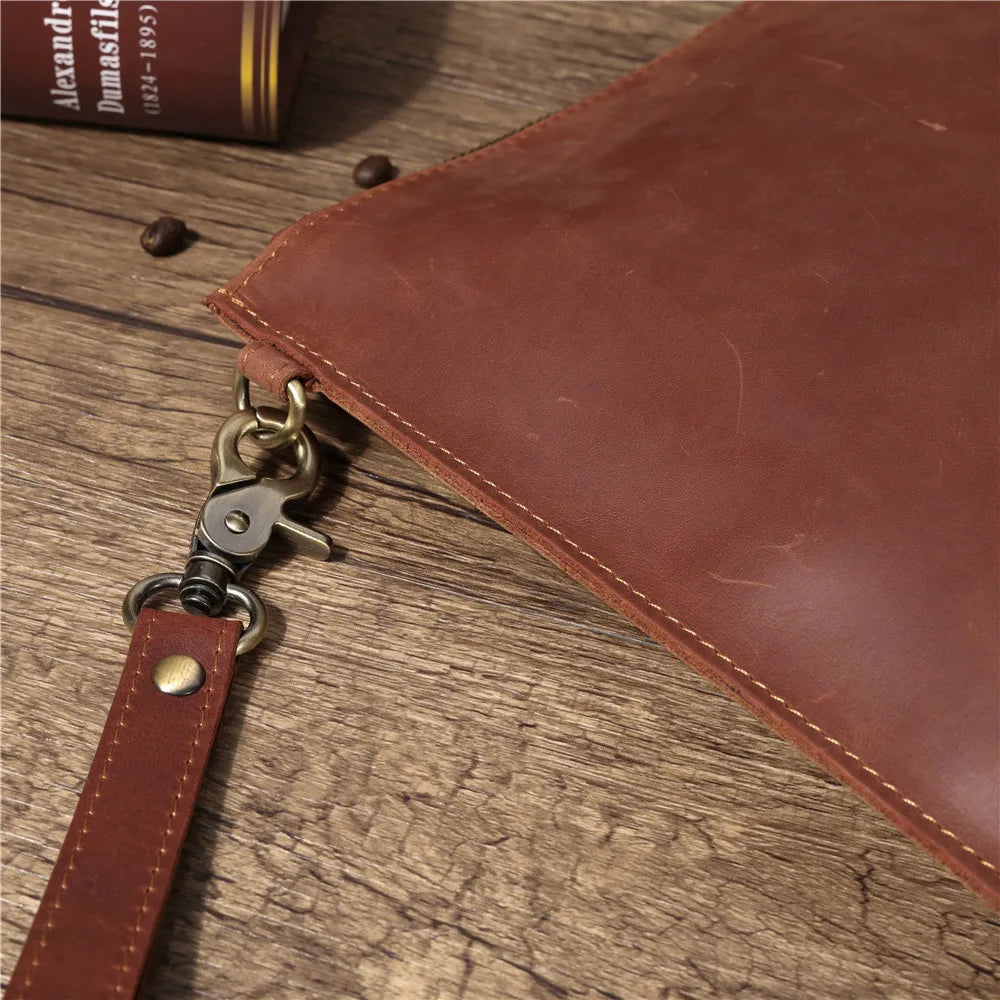 Men's Clutch Bags for men Genuine Leather Hand Bag Male Long Money Wallets Mobile Phone Pouch Man Party Clutch Card Holder