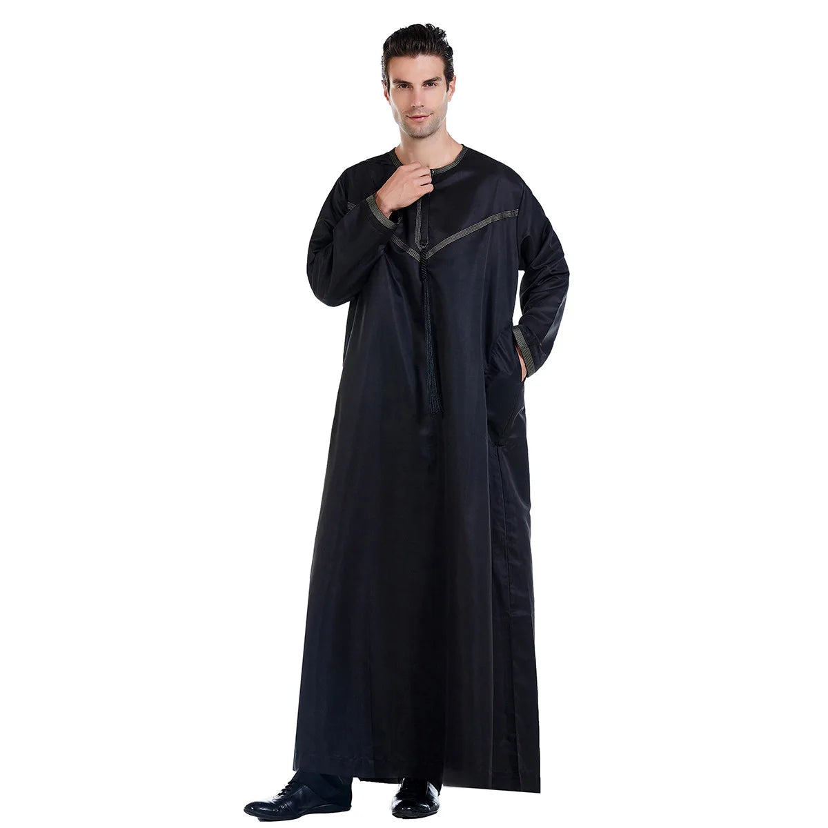 Muslim Men Abaya Robes Arab Middle Eastern Jubba Thobe Islam Clothing Kaftan Dress  Saudi Caftan