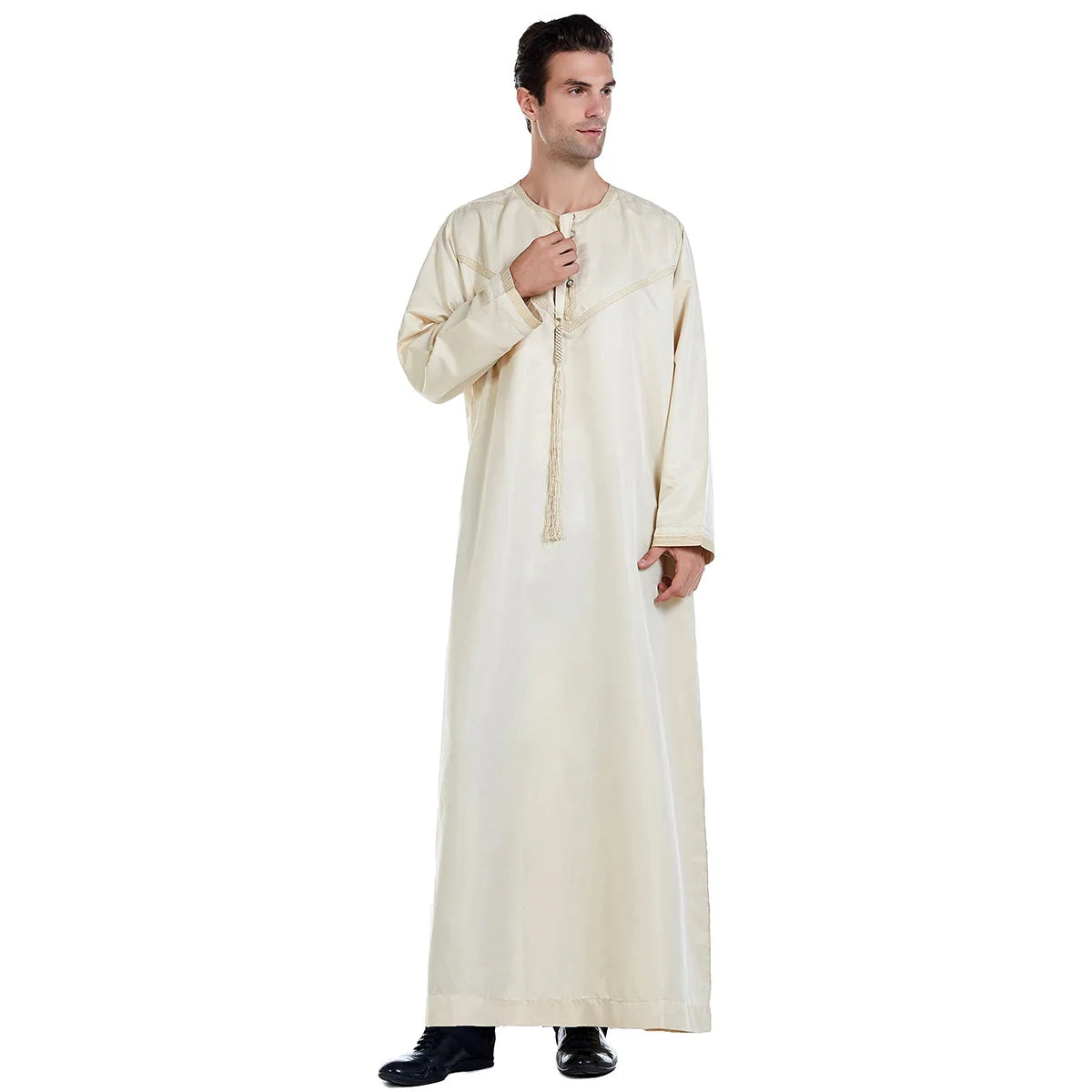 Muslim Men Abaya Robes Arab Middle Eastern Jubba Thobe Islam Clothing Kaftan Dress  Saudi Caftan