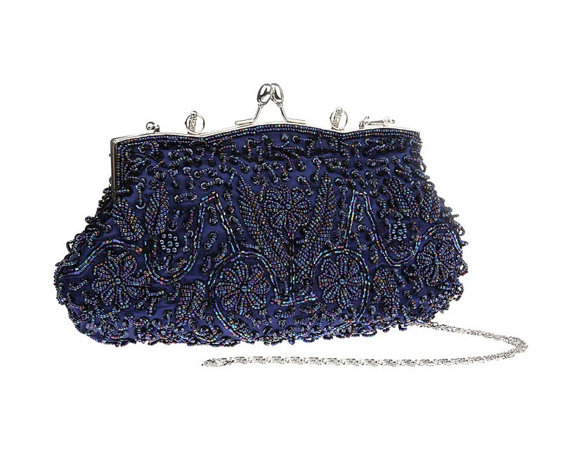 New Fashion Retro Women Evening Bags Beaded Ladies Clutch Purse Shoulder Chain Wedding Party Handbags Bags Purses and Handbags