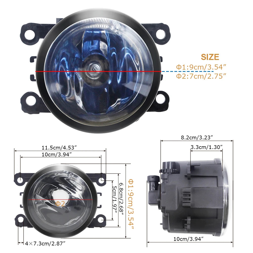 2 X Halogen Fog Light For Citroen C3 C4 C5 C6 DS3 DS4 DS5 SpaceTourer C-Elysee C-Crosser Berlingo Car Front Bumper Fog Lamp 12V