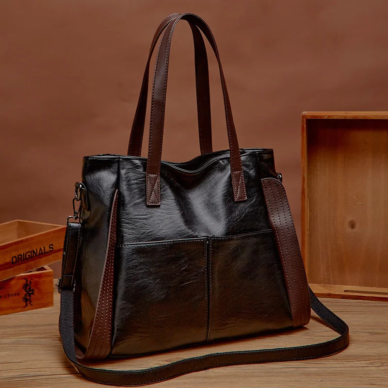 Luxury Design Handbags Women PU Leather Top-handle Crossbody Bags Female Shoulder Bag Large Capacity Shopper Totes bolso mujer