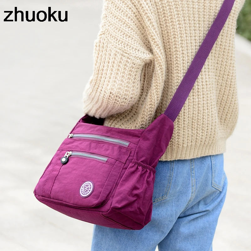 Luxury Women Messenger Bag Waterproof Nylon Shoulder Bags Casual Top-handle Ladies Handbag Travel Tote Women's Crossbody Bag
