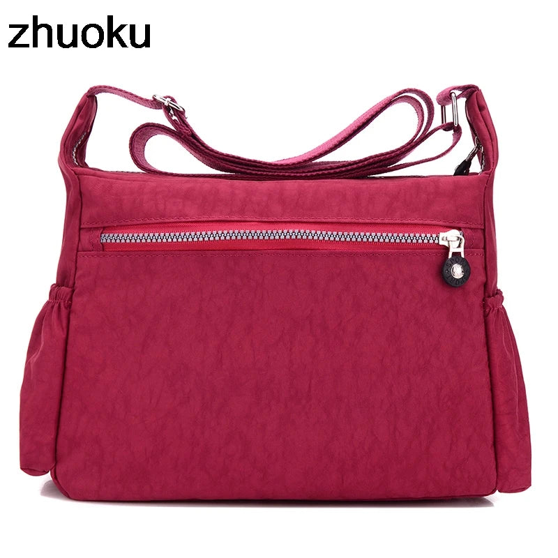 Luxury Women Messenger Bag Waterproof Nylon Shoulder Bags Casual Top-handle Ladies Handbag Travel Tote Women's Crossbody Bag