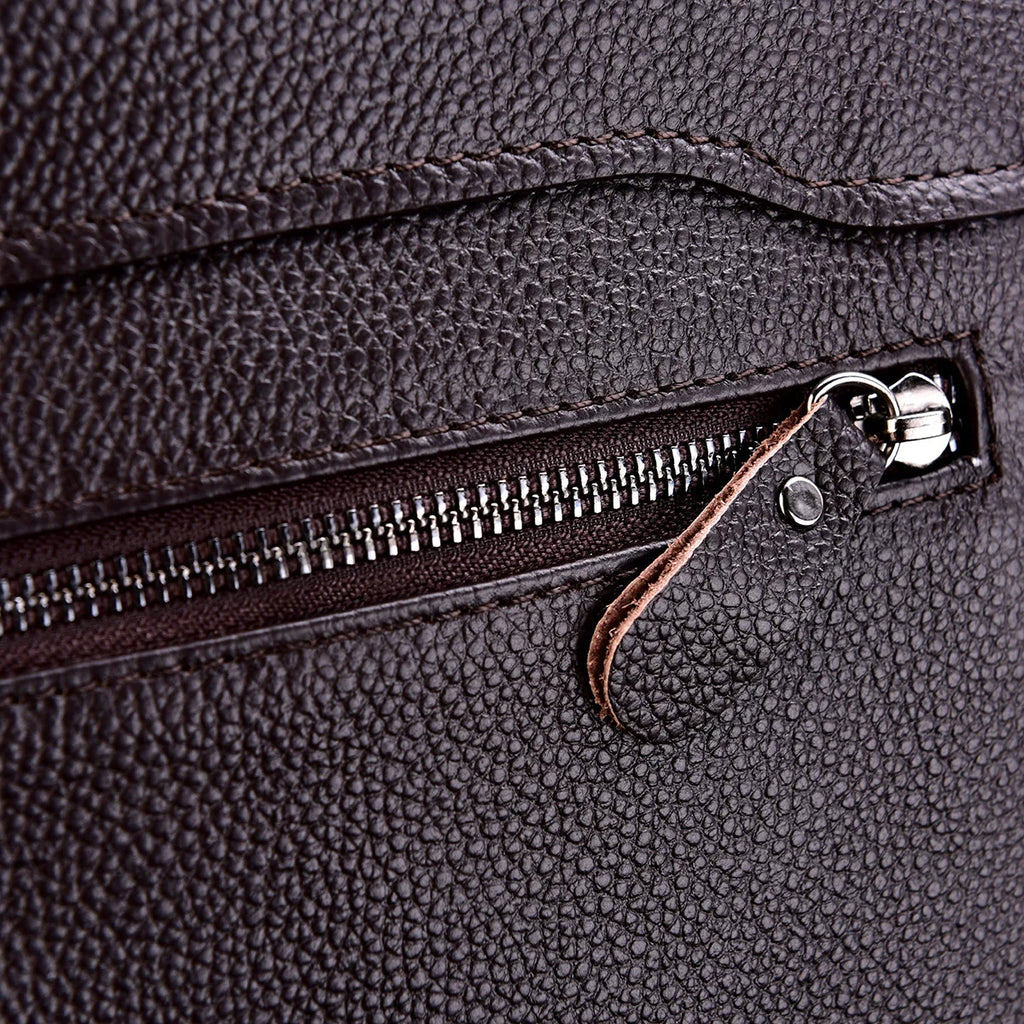 Business Laptop Bag Men Genuine Leather Handbags Male Leather Travel Briefcases Men High Quality Cowhide Leather Messenger Bags