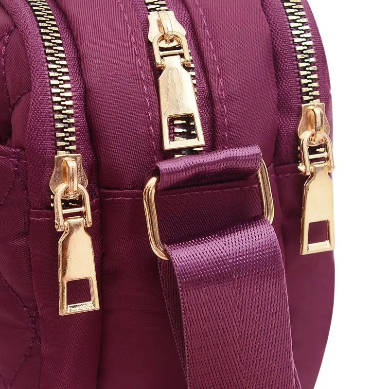 Women Nylon Handbags Messenger Bag Washed Tote Lightweight Waterproof Shoulder Bags Fashion Zipper Crossbody Bag Purse