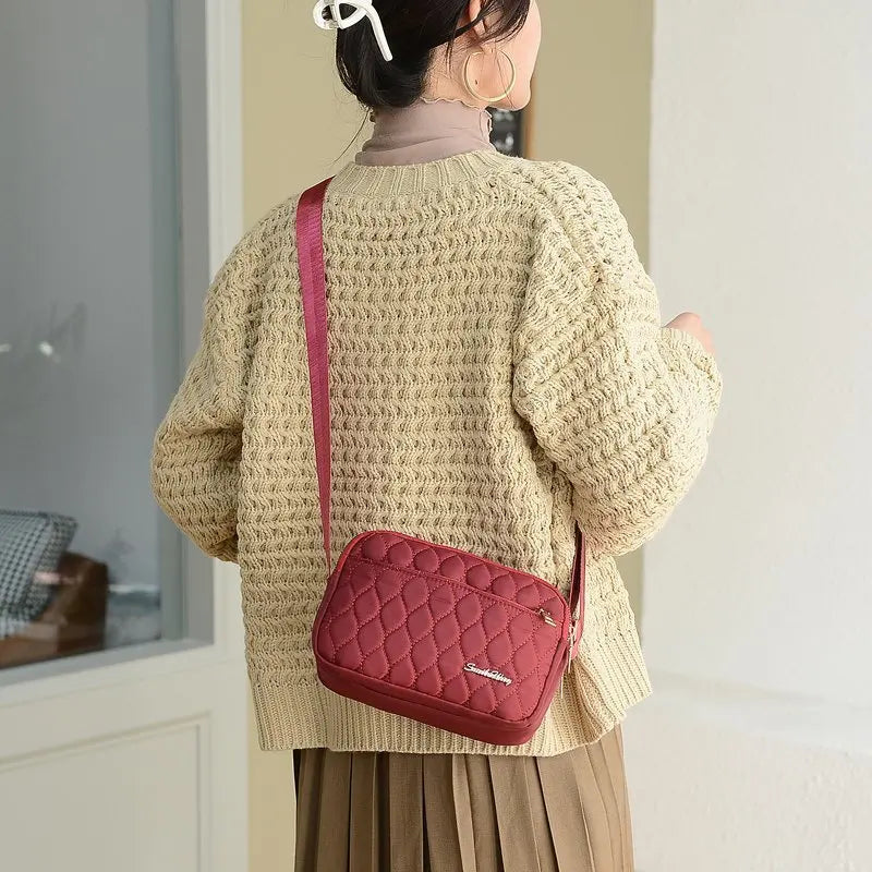 Women Nylon Handbags Messenger Bag Washed Tote Lightweight Waterproof Shoulder Bags Fashion Zipper Crossbody Bag Purse