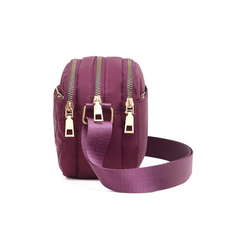 Women Nylon Handbags Messenger Bag Washed Tote Lightweight Waterproof Shoulder Bags Fashion Zipper Crossbody Bag Purse