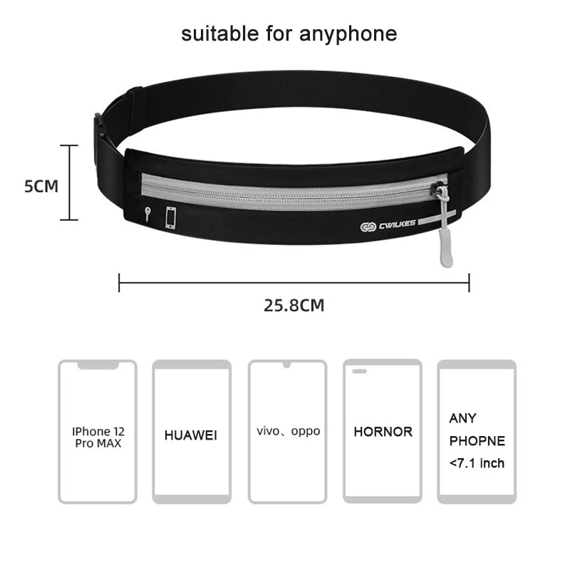 Running Belt Bag Running Waist Bag for Cell Phone Sports Fanny Pack Men Women Hidden Gym Bags Mobile