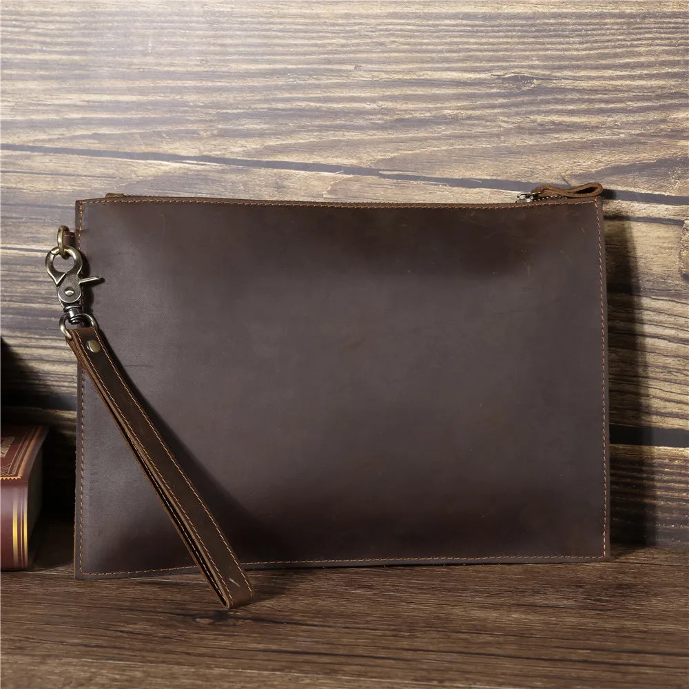 Men's Clutch Bags for men Genuine Leather Hand Bag Male Long Money Wallets Mobile Phone Pouch Man Party Clutch Card Holder