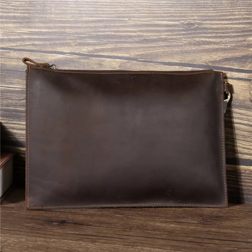Men's Clutch Bags for men Genuine Leather Hand Bag Male Long Money Wallets Mobile Phone Pouch Man Party Clutch Card Holder