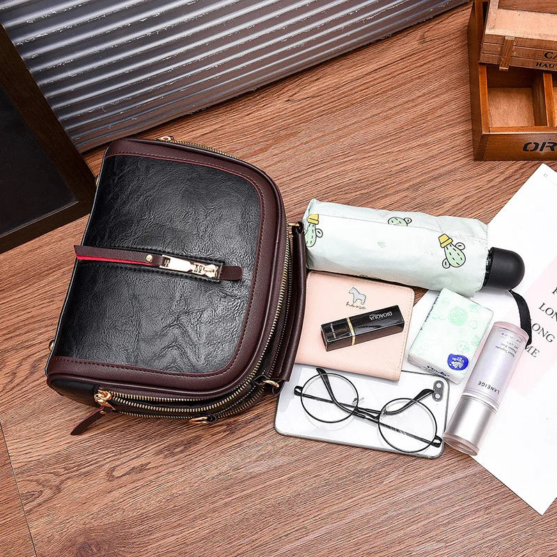 Luxury Handbags Women Bags Designer PU Leather Solid Color Messenger Bag Fashion Shoulder Crossbody Bags Girls Tassen Tote