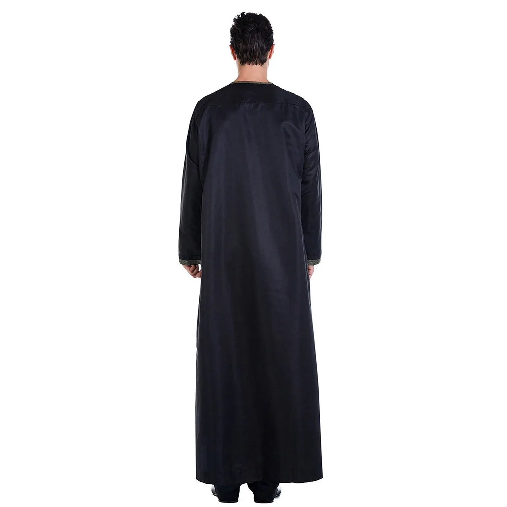 Muslim Men Abaya Robes Arab Middle Eastern Jubba Thobe Islam Clothing Kaftan Dress  Saudi Caftan