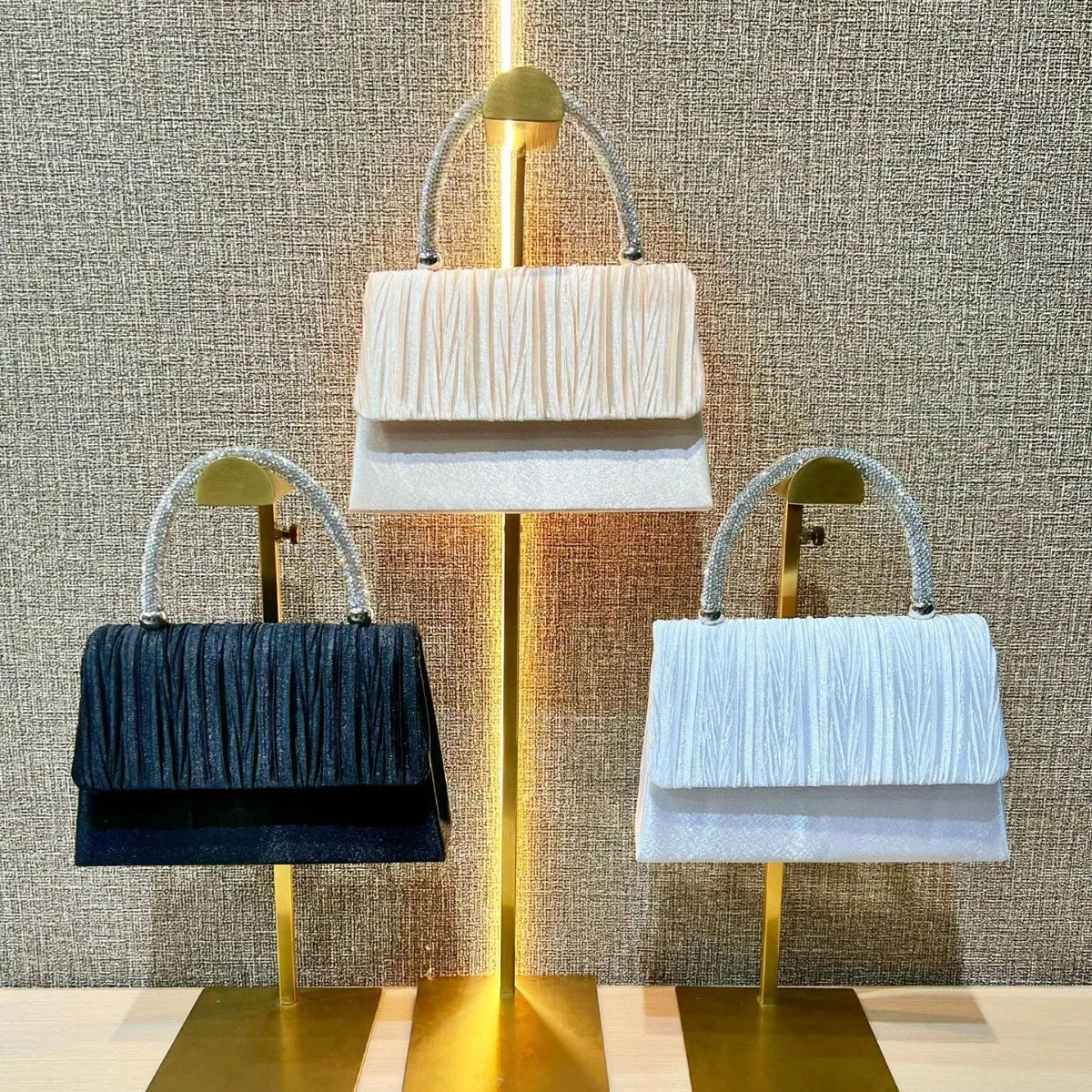 Luxury Handbags Women Bags Designer Evening Bags 2025 Fashion Shoulder Bags Dinner Party Purse Metal Handle Pouch Sac