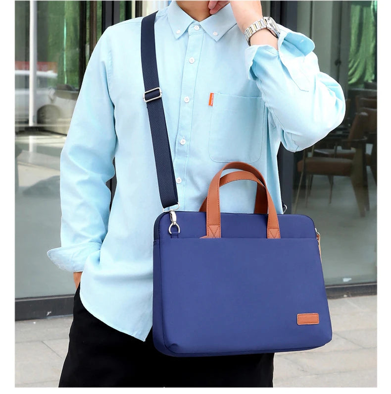 Lightweight Laptop Bag Portable Women Business Shoulder Messenger Bag  14/15 Inch Handbag Waterproof Storage Bags Briefcases