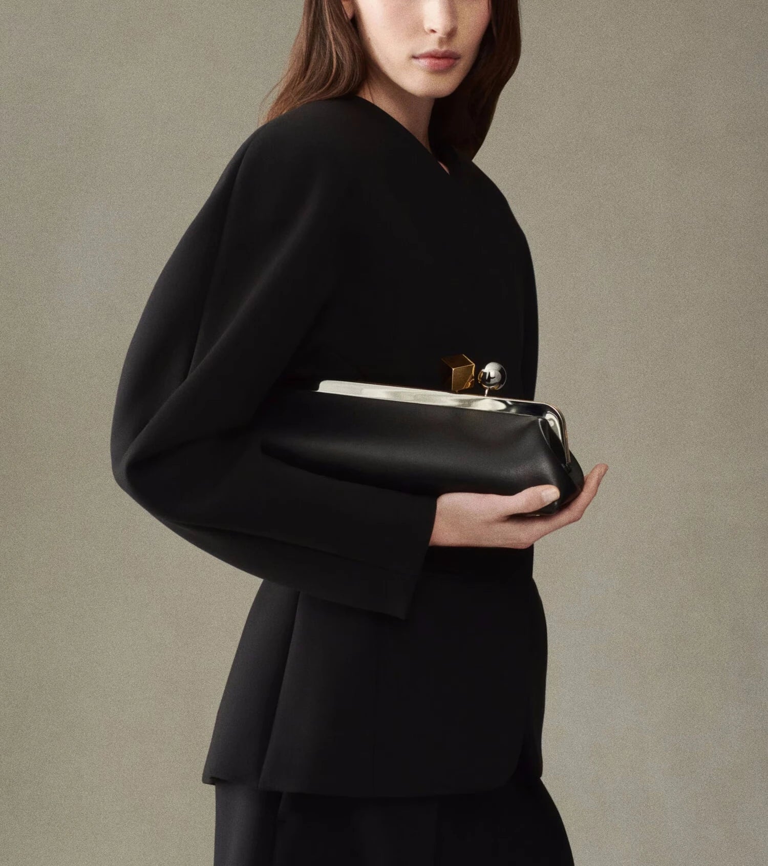 Long Clutch Bag with Removable Shoulder Strap, Women's Fashionable Baguette Bag, Luxury Designer Clip Handbag Purses for Ladies