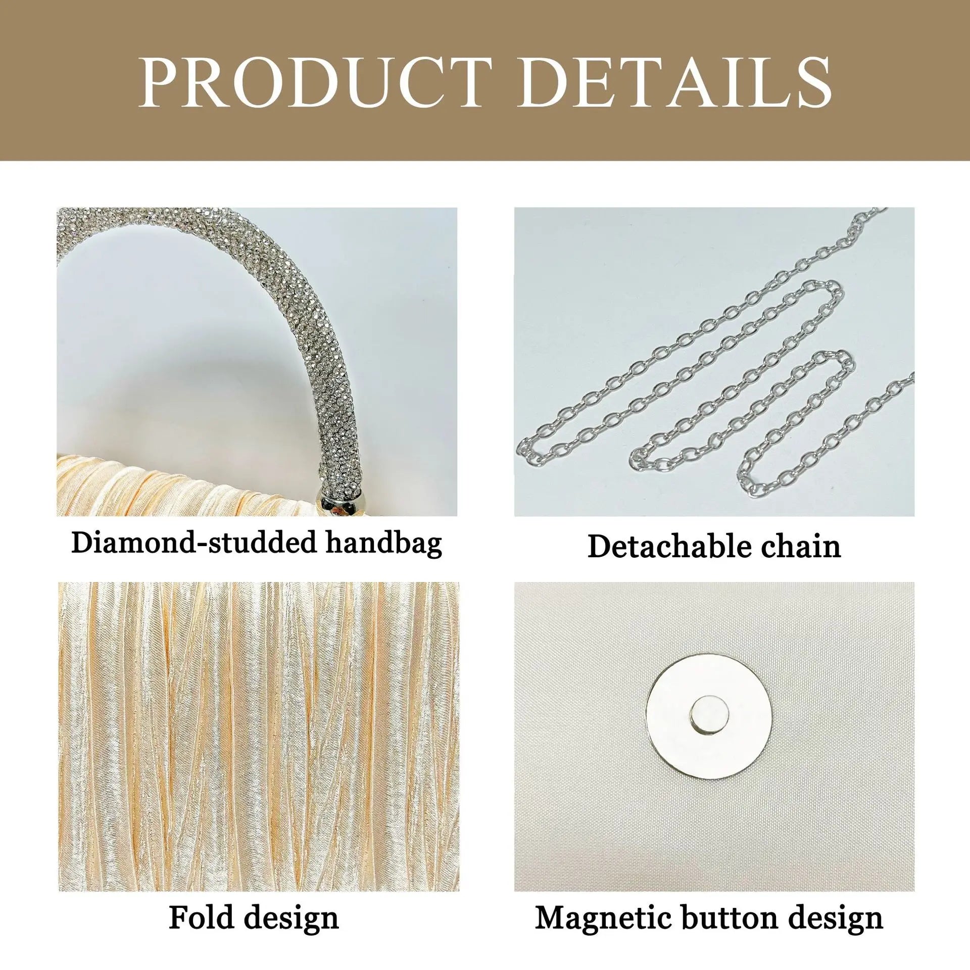 Luxury Handbags Women Bags Designer Evening Bags 2025 Fashion Shoulder Bags Dinner Party Purse Metal Handle Pouch Sac