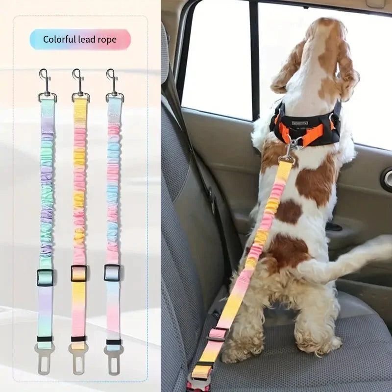 Dog Seat Belt,Small,Medium,and Large Dog Car Safety Buckle,Pet Safety Rope,Car Towing Belt, Anti Slip Rope,Dog Rope
