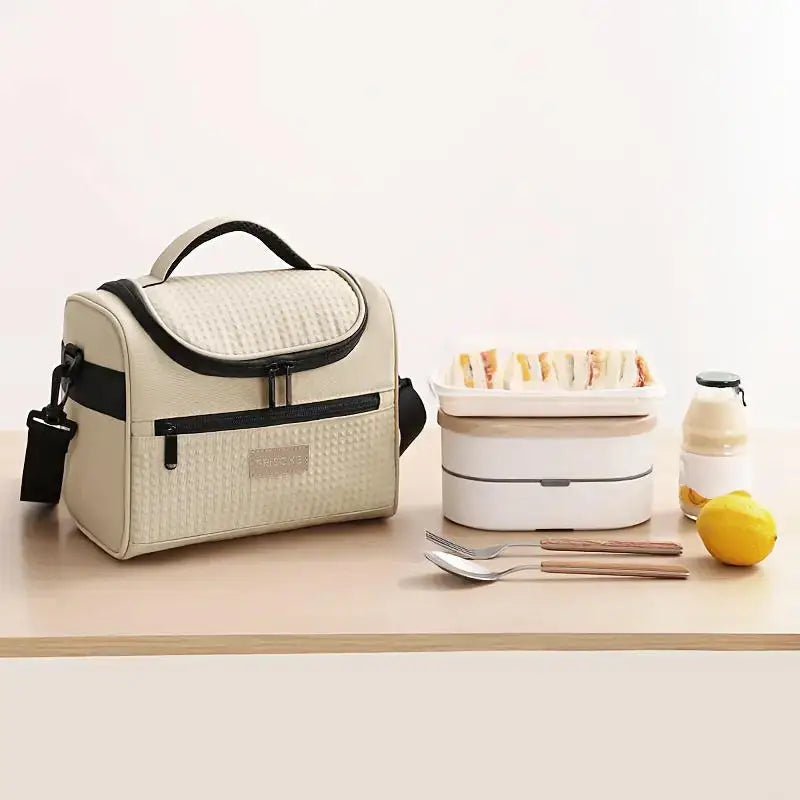 New Tote Cooler Lunch Bags Portable Outdoor Picnic Office School Insulation Bag with Shoulder Strap