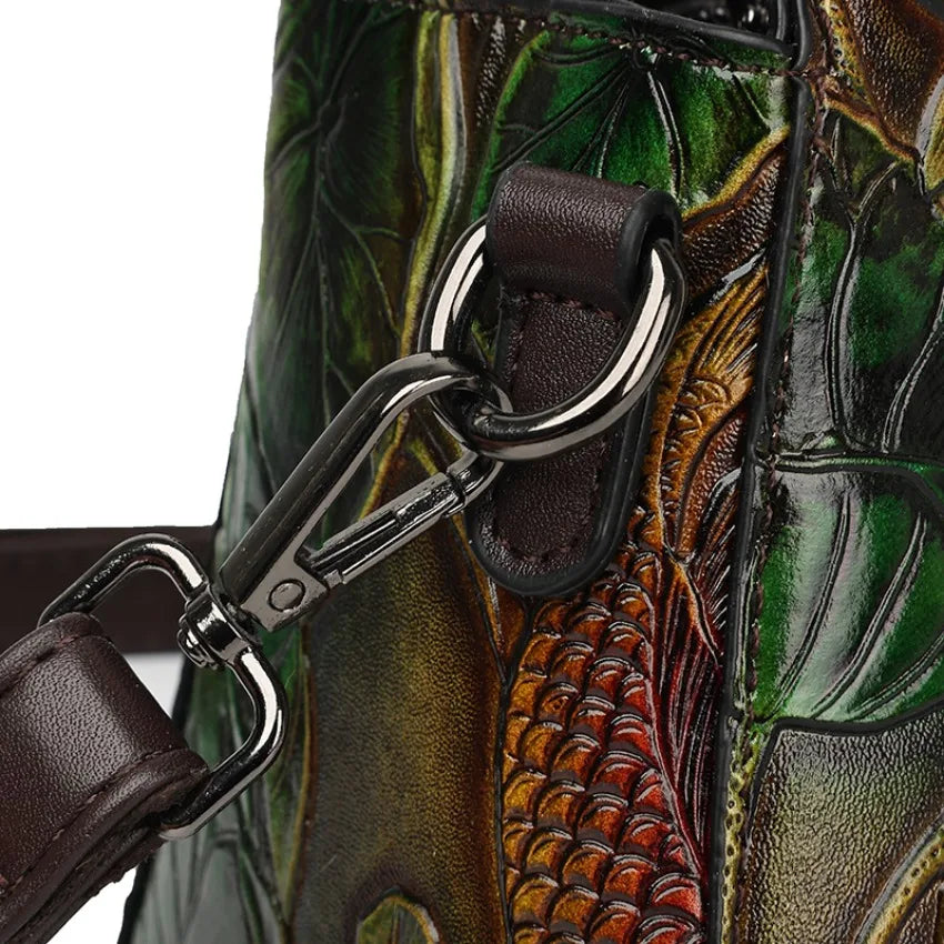 Luxury Designer Handbag Women One Shoulder Bag Retro Goldfish Diagonal Cross Bag High-quality Office Handbag New Crossbody Purse