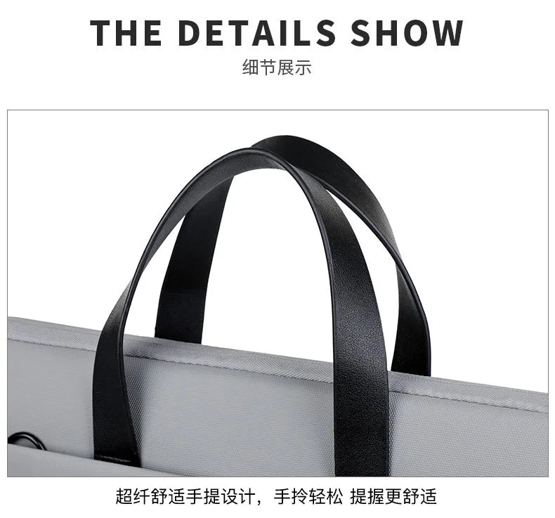 Commuting Laptop Bag, 14 Inch And 15 Inch Waterproof Crossbody Bag, Hand-held Briefcase, File Bag, Conference Materials Bag